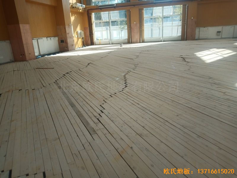北京大興區(qū)團(tuán)河路98號體育地板安裝案例