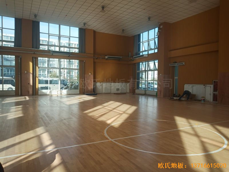 北京大興區(qū)團(tuán)河路98號體育地板安裝案例