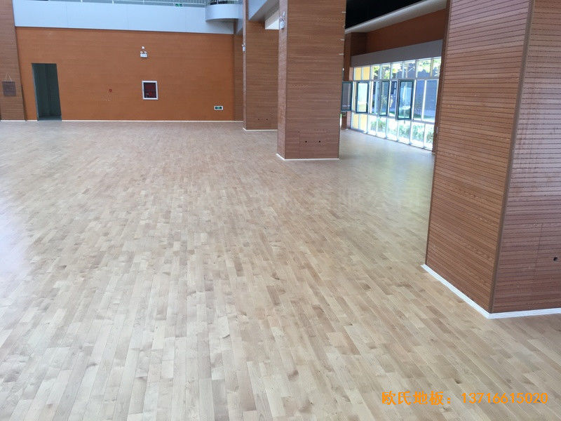 山西晉中榆次區(qū)寇村小學運動館運動地板施工案例3