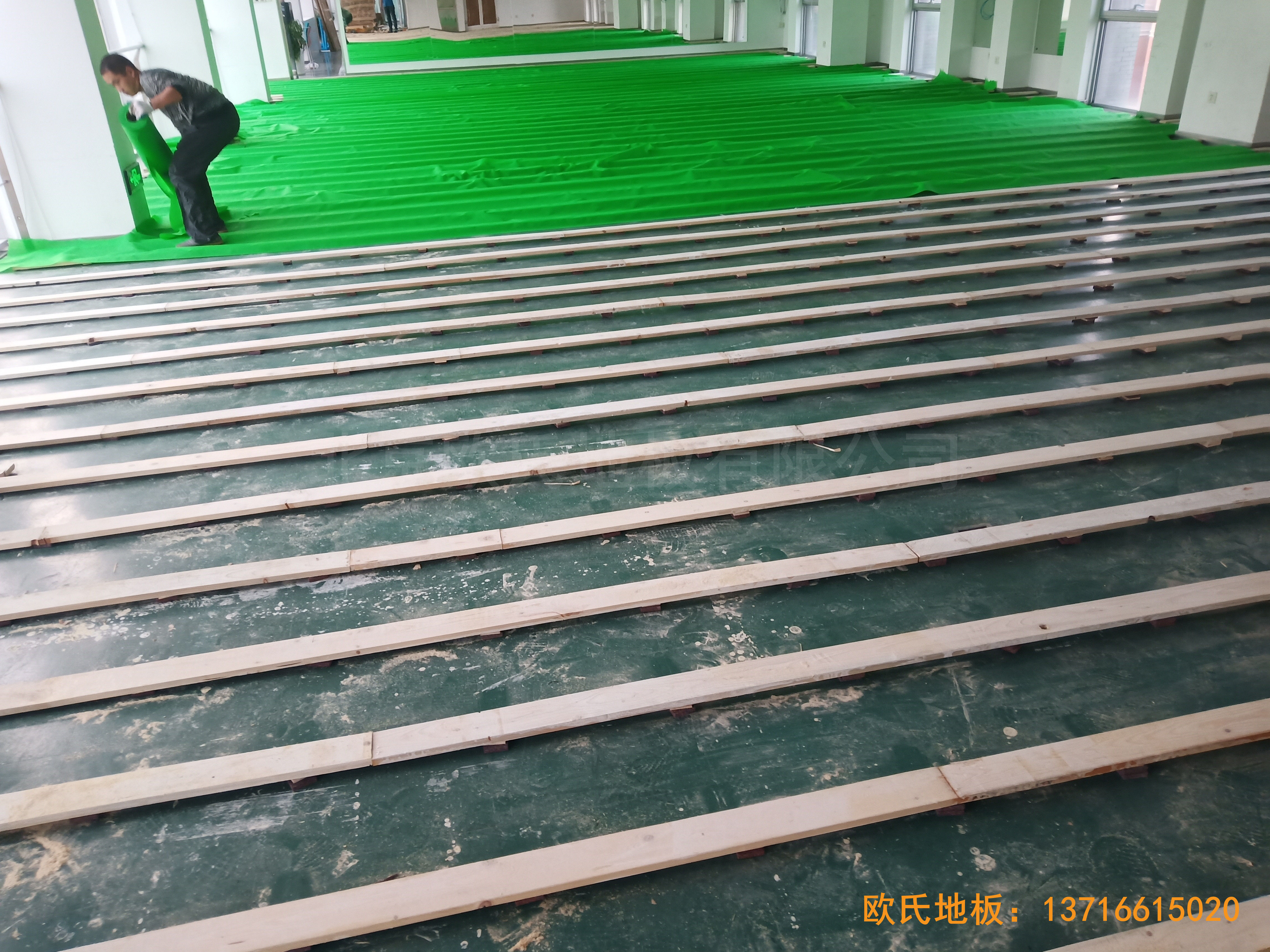 中國科學(xué)院技術(shù)研究所運動館運動木地板鋪設(shè)案例1